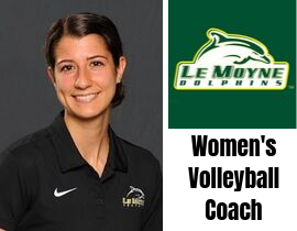  Bethany Fabian with Le Moyne Dolphins logo